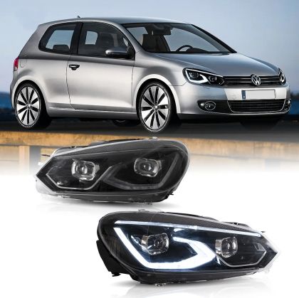 Φανάρια εμπρός Vw Golf 6 (2008-2014) led μαύρα, χωρίς λάμπες (D2S) - σετ 2τμχ. - € 865,9 Φανάρια εμπρός Vw Golf 6 (2008-2014) led μαύρα, χωρίς λάμπες (D2S) - σετ 2τμχ.