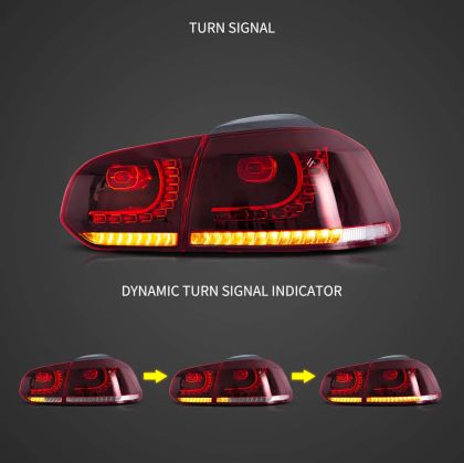 Πίσω φανάρια led Vw Golf 6 (2008-2014) GTI / R design με τρέχουμενο φλας, κόκκινα - σετ 2τμχ. - € 415,9 Πίσω φανάρια led Vw Golf 6 (2008-2014) GTI / R design με τρέχουμενο φλας, κόκκινα - σετ 2τμχ.