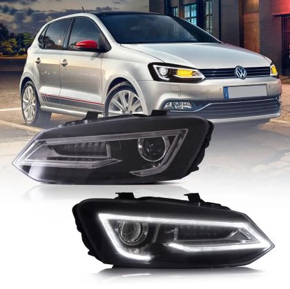 Φανάρια εμπρός Vw Polo (2009-2017) led μαύρα, χωρίς λάμπες (D2S) - σετ 2τμχ. - € 778,9 Φανάρια εμπρός Vw Polo (2009-2017) led μαύρα, χωρίς λάμπες (D2S) - σετ 2τμχ.