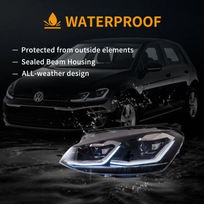 Φανάρια εμπρός Vw Golf 7 (2014-2018) led Silver line design, μαύρα, χωρίς λάμπες (D2S/H7) - σετ 2τμχ. - € 778,9 Φανάρια εμπρός Vw Golf 7 (2014-2018) led Silver line design, μαύρα, χωρίς λάμπες (D2S/H7) - σετ 2τμχ.