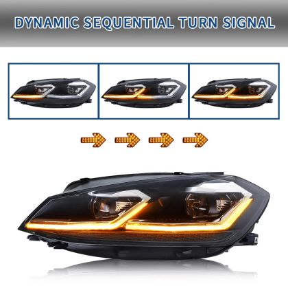 Φανάρια εμπρός Vw Golf 7.5 (2018-2021) led Silver line design, μαύρα, χωρίς λάμπες (D2S/H7) - σετ 2τμχ. - € 847,9 Φανάρια εμπρός Vw Golf 7.5 (2018-2021) led Silver line design, μαύρα, χωρίς λάμπες (D2S/H7) - σετ 2τμχ.