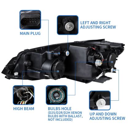 Φανάρια εμπρός Vw Golf 7.5 (2018-2021) led Silver line design, μαύρα, χωρίς λάμπες (D2S/H7) - σετ 2τμχ. - € 847,9 Φανάρια εμπρός Vw Golf 7.5 (2018-2021) led Silver line design, μαύρα, χωρίς λάμπες (D2S/H7) - σετ 2τμχ.