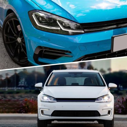 Φανάρια εμπρός Vw Golf 7.5 (2018-2021) led Silver line design, μαύρα, χωρίς λάμπες (D2S/H7) - σετ 2τμχ. - € 847,9 Φανάρια εμπρός Vw Golf 7.5 (2018-2021) led Silver line design, μαύρα, χωρίς λάμπες (D2S/H7) - σετ 2τμχ.