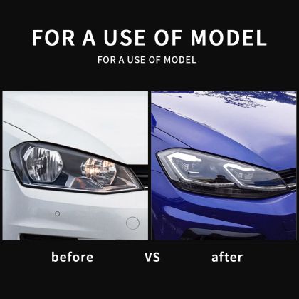 Φανάρια εμπρός Vw Golf 7.5 (2018-2021) led Silver line design, μαύρα, χωρίς λάμπες (D2S/H7) - σετ 2τμχ. - € 847,9 Φανάρια εμπρός Vw Golf 7.5 (2018-2021) led Silver line design, μαύρα, χωρίς λάμπες (D2S/H7) - σετ 2τμχ.