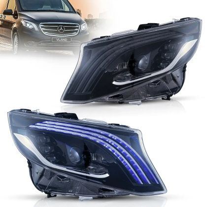 Φανάρια εμπρός Mercedes Vito W447 (2016-2023) led Matrix, μαύρα με DRL - σετ 2τμχ. - € 1.037,9 Φανάρια εμπρός Mercedes Vito W447 (2016-2023) led Matrix, μαύρα με DRL - σετ 2τμχ.