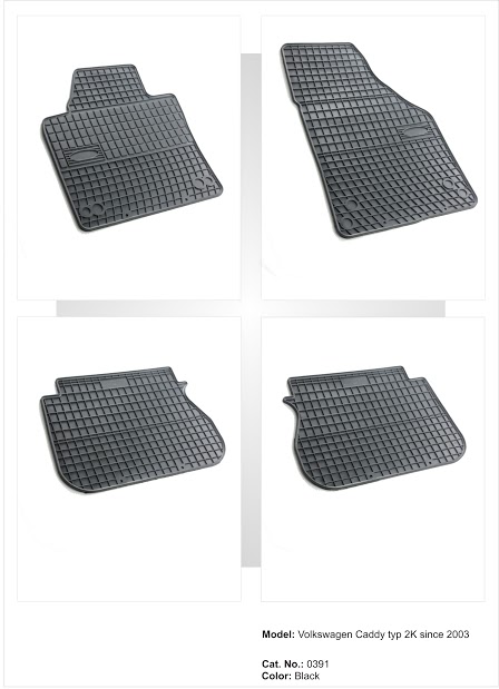 Λαστιχένια πατάκια VW Caddy Life (2003-2020) - 4τμχ. - € 46,9 Λαστιχένια πατάκια VW Caddy Life (2003-2020) - 4τμχ.