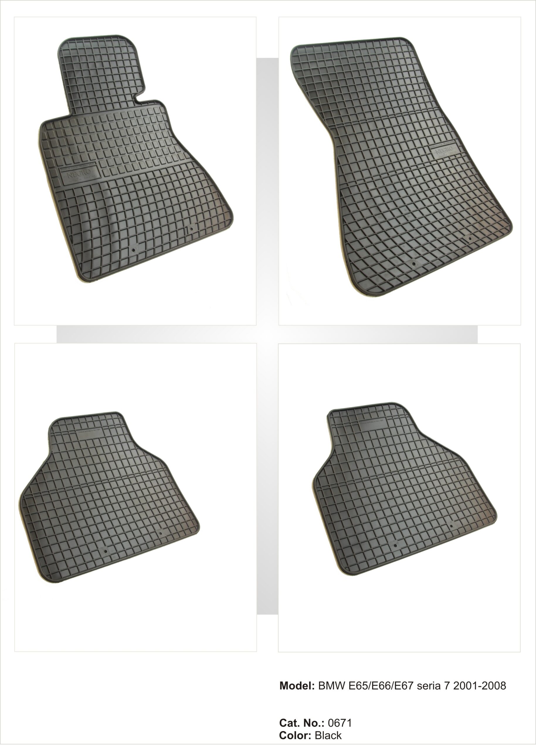 Λαστιχένια πατάκια BMW σειρά 7 E65 / E66 / E67 (2001-2008) - 4τμχ. - € 52,9 Λαστιχένια πατάκια BMW σειρά 7 E65 / E66 / E67 (2001-2008) - 4τμχ.