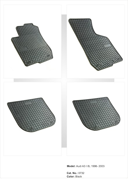 Λαστιχένια πατάκια Audi A3 (1996-2003) - 4τμχ. - € 46,9 Λαστιχένια πατάκια Audi A3 (1996-2003) - 4τμχ.