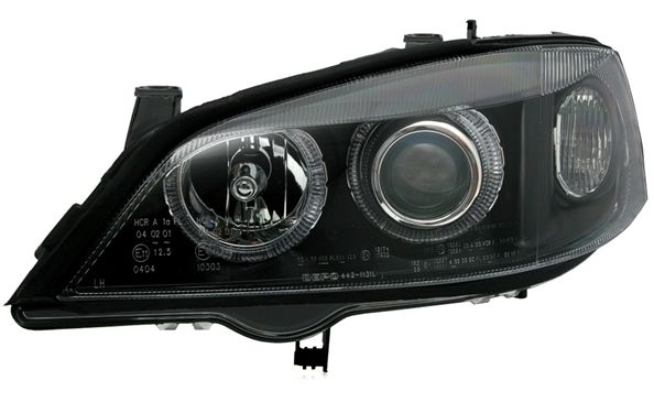 Φανάρια εμπρός Opel Astra G (1998-2004) angel eyes - μαύρα , χωρίς λάμπες (Η7) - σετ 2τμχ. - € 395,9 Φανάρια εμπρός Opel Astra G (1998-2004) angel eyes - μαύρα , χωρίς λάμπες (Η7) - σετ 2τμχ.