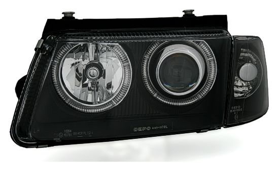 Φανάρια εμπρός Vw Passat 3Β/B5 (1997-2000) angel eyes - μαύρα , χωρίς λάμπες (Η7) - σετ 2τμχ. - € 348,9 Φανάρια εμπρός Vw Passat 3Β/B5 (1997-2000) angel eyes - μαύρα , χωρίς λάμπες (Η7) - σετ 2τμχ.