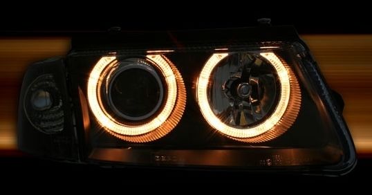 Φανάρια εμπρός Vw Passat 3Β/B5 (1997-2000) angel eyes - μαύρα , χωρίς λάμπες (Η7) - σετ 2τμχ. - € 348,9 Φανάρια εμπρός Vw Passat 3Β/B5 (1997-2000) angel eyes - μαύρα , χωρίς λάμπες (Η7) - σετ 2τμχ.
