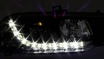 Φανάρια εμπρός Alfa Romeo 156 (1997-2003) led - μαύρα , με λάμπες (Η1) - σετ 2τμχ. - € 483,9 Φανάρια εμπρός Alfa Romeo 156 (1997-2003) led - μαύρα , με λάμπες (Η1) - σετ 2τμχ.