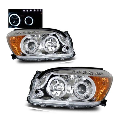 Φανάρια εμπρός Toyota Rav4 (2006-2009) angel eyes - chrome , με λάμπες (Η1) - σετ 2τμχ. - € 431,9 Φανάρια εμπρός Toyota Rav4 (2006-2009) angel eyes - chrome , με λάμπες (Η1) - σετ 2τμχ.