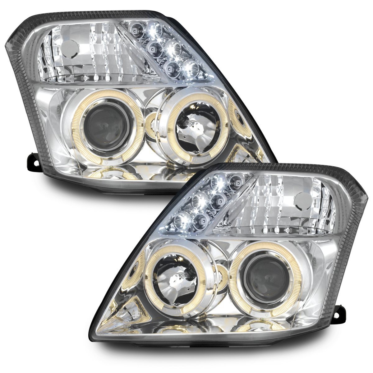 Φανάρια εμπρός Citroen C2 (2003-2008) angel eyes με led - chrome , με λάμπες (Η1) - σετ 2τμχ. - € 355,9 Φανάρια εμπρός Citroen C2 (2003-2008) angel eyes με led - chrome , με λάμπες (Η1) - σετ 2τμχ.