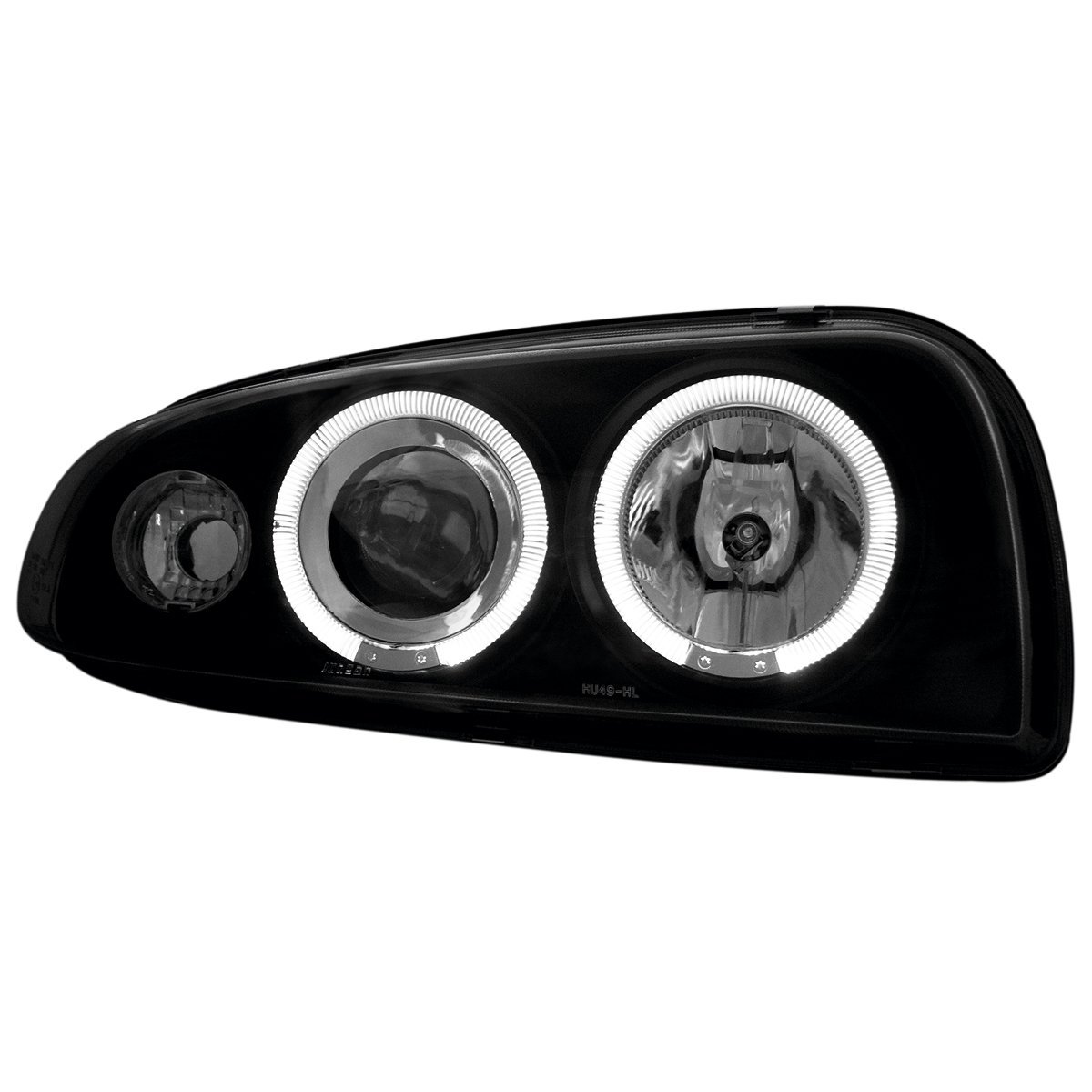 Φανάρια εμπρός Ford Fiesta MK4 (1996-1998) angel eyes - μαύρα , με λάμπες (Η1) - σετ 2τμχ. - € 300,9 Φανάρια εμπρός Ford Fiesta MK4 (1996-1998) angel eyes - μαύρα , με λάμπες (Η1) - σετ 2τμχ.