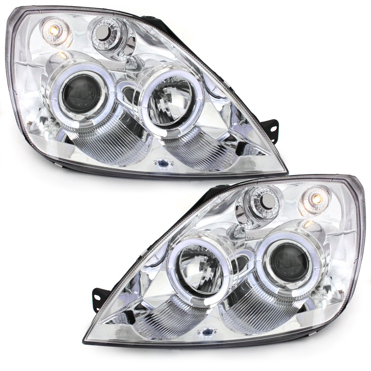 Φανάρια εμπρός Ford Fiesta (2002-2005) angel eyes - chrome , με λάμπες (Η1) - σετ 2τμχ. - € 344,9 Φανάρια εμπρός Ford Fiesta (2002-2005) angel eyes - chrome , με λάμπες (Η1) - σετ 2τμχ.