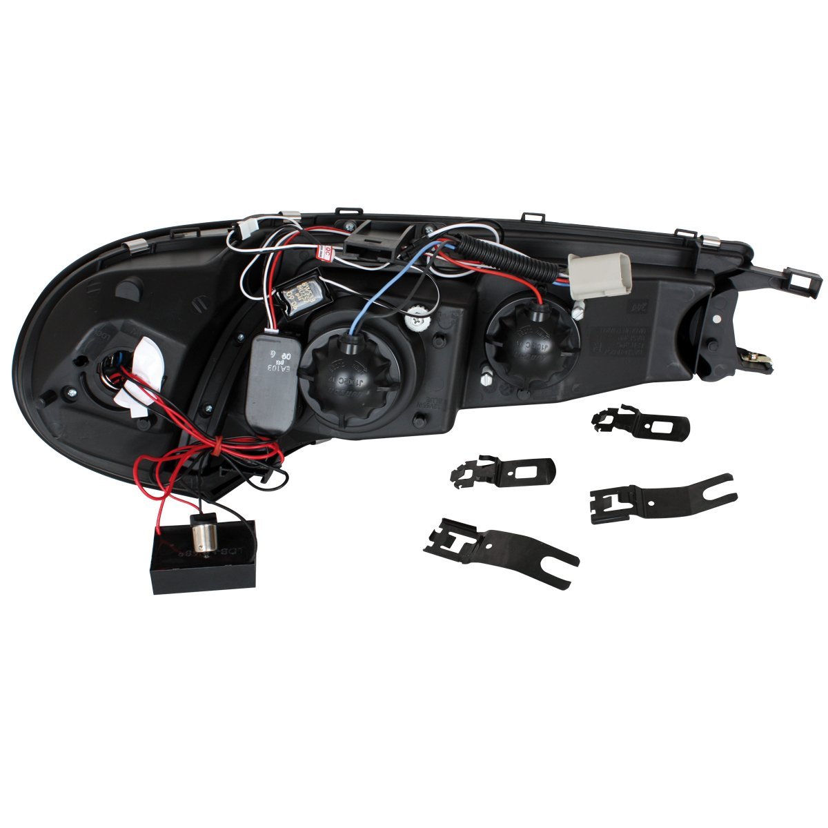 Φανάρια εμπρός Ford Mondeo (1996-2000) led - μαύρα , με λάμπες (Η1) - σετ 2τμχ. - € 534,9 Φανάρια εμπρός Ford Mondeo (1996-2000) led - μαύρα , με λάμπες (Η1) - σετ 2τμχ.