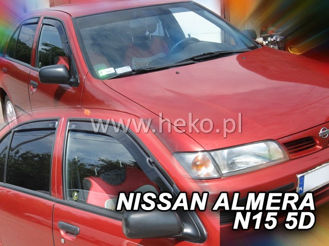 Ανεμοθραύστες Nissan Almera (2000-2006) 5 πορτο - 4 τμχ. εμπρός και πίσω, Heko - € 79,9 Ανεμοθραύστες Nissan Almera (2000-2006) 5 πορτο - 4 τμχ. εμπρός και πίσω, Heko