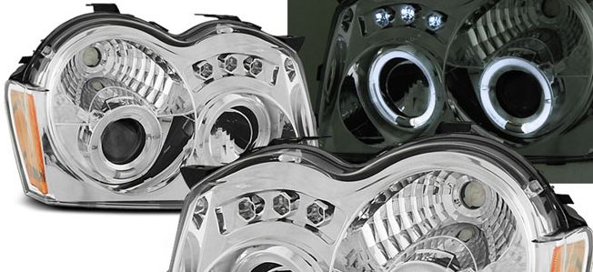 Φανάρια εμπρός Jeep Grand Cherokee (2008-2010) angel eyes, με λάμπες (Η1) - σετ 2τμχ. - € 410,9 Φανάρια εμπρός Jeep Grand Cherokee (2008-2010) angel eyes, με λάμπες (Η1) - σετ 2τμχ.