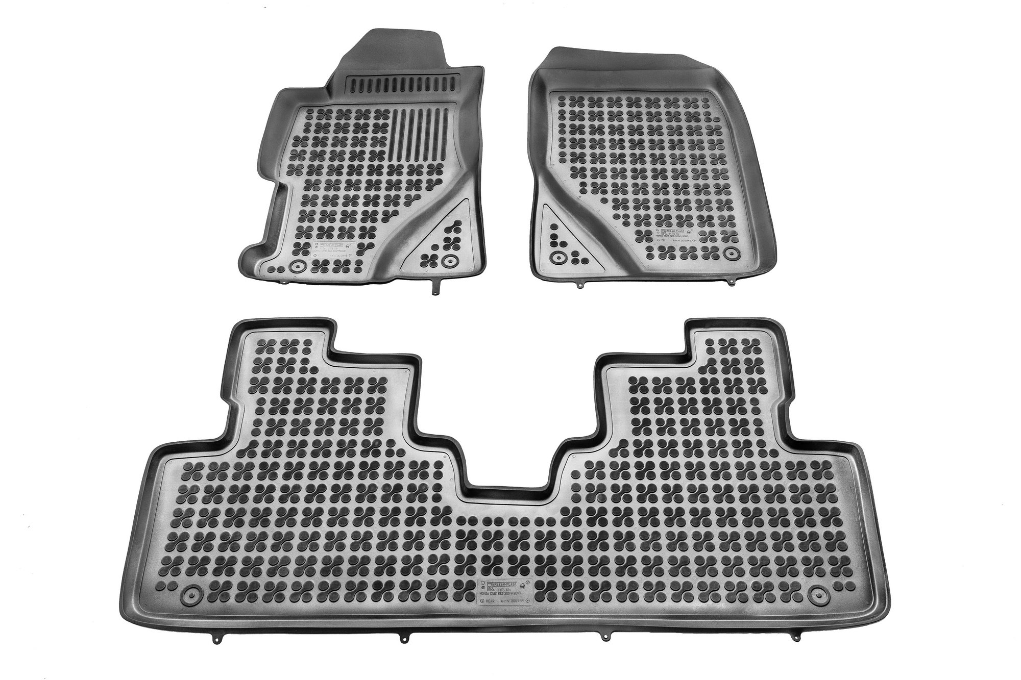 Λαστιχένια πατάκια HONDA Civic VII sedan (2001-2005) - τύπου σκαφάκι - 3τμχ., Rezaw Plast - € 71,9 Λαστιχένια πατάκια HONDA Civic VII sedan (2001-2005) - τύπου σκαφάκι - 3τμχ., Rezaw Plast