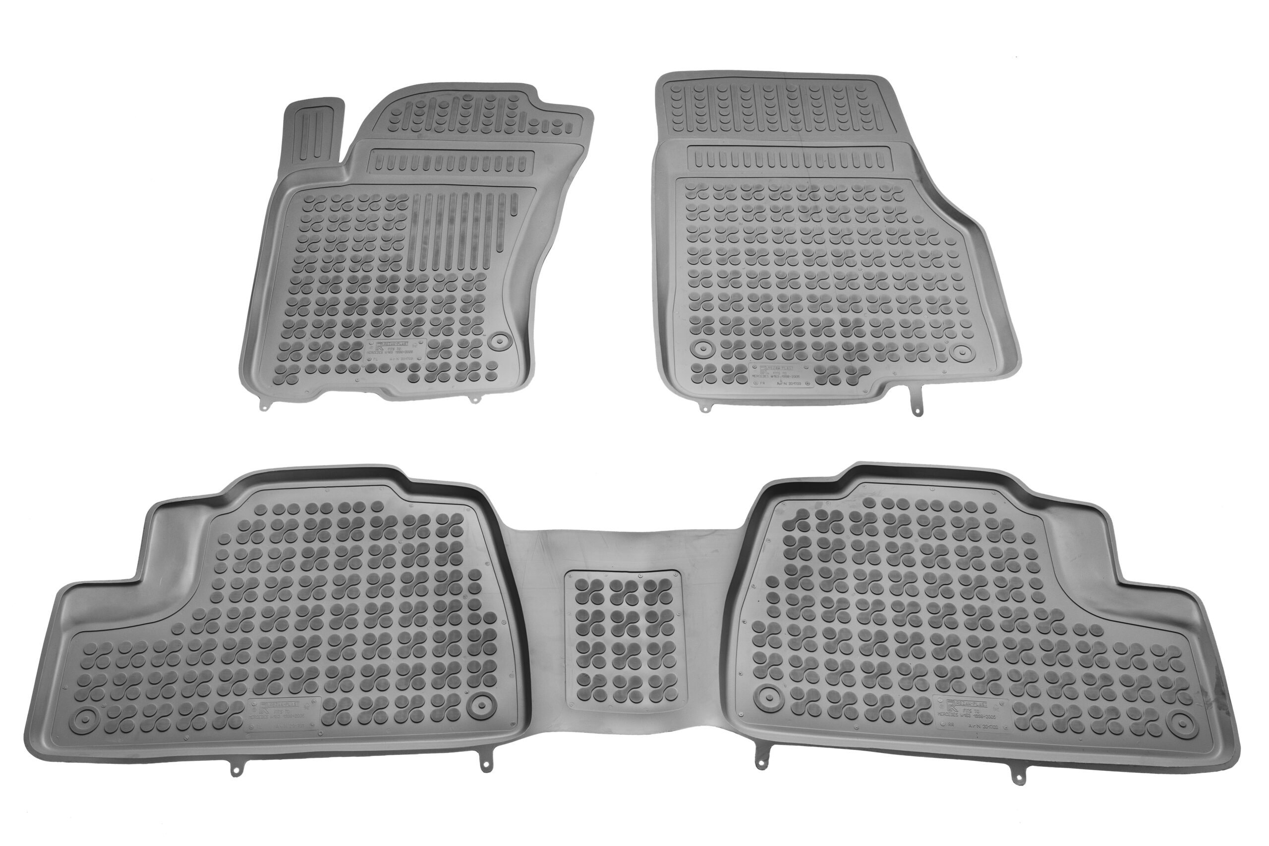 Λαστιχένια πατάκια MERCEDES ML W163 (1998-2005) - τύπου σκαφάκι - γκρι - 4τμχ., Rezaw Plast - € 91,9 Λαστιχένια πατάκια MERCEDES ML W163 (1998-2005) - τύπου σκαφάκι - γκρι - 4τμχ., Rezaw Plast