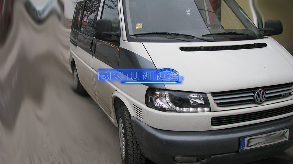 Φανάρια εμπρός Vw Transporter T4 (1997-2003) led , μαύρα , με λάμπες (Η1) - σετ 2τμχ. - € 483,9 Φανάρια εμπρός Vw Transporter T4 (1997-2003) led , μαύρα , με λάμπες (Η1) - σετ 2τμχ.