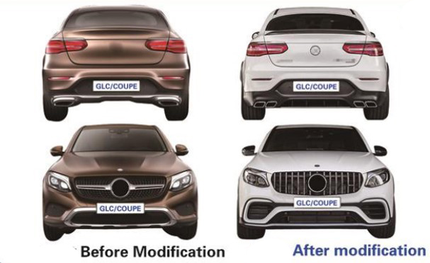 Body kit Mercedes GLC Coupe C253 (2015-2019) - C63 Design - € 1.972,9 Body kit Mercedes GLC Coupe C253 (2015-2019) - C63 Design