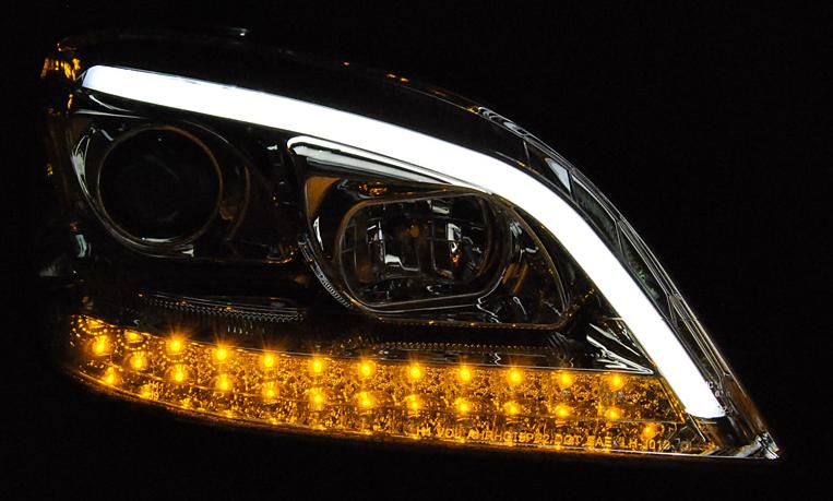 Φανάρια εμπρός Mercedes ML W164 (2005-2008) led chrome με τρεχούμενο φλας - σετ 2τμχ. - € 808,9 Φανάρια εμπρός Mercedes ML W164 (2005-2008) led chrome με τρεχούμενο φλας - σετ 2τμχ.