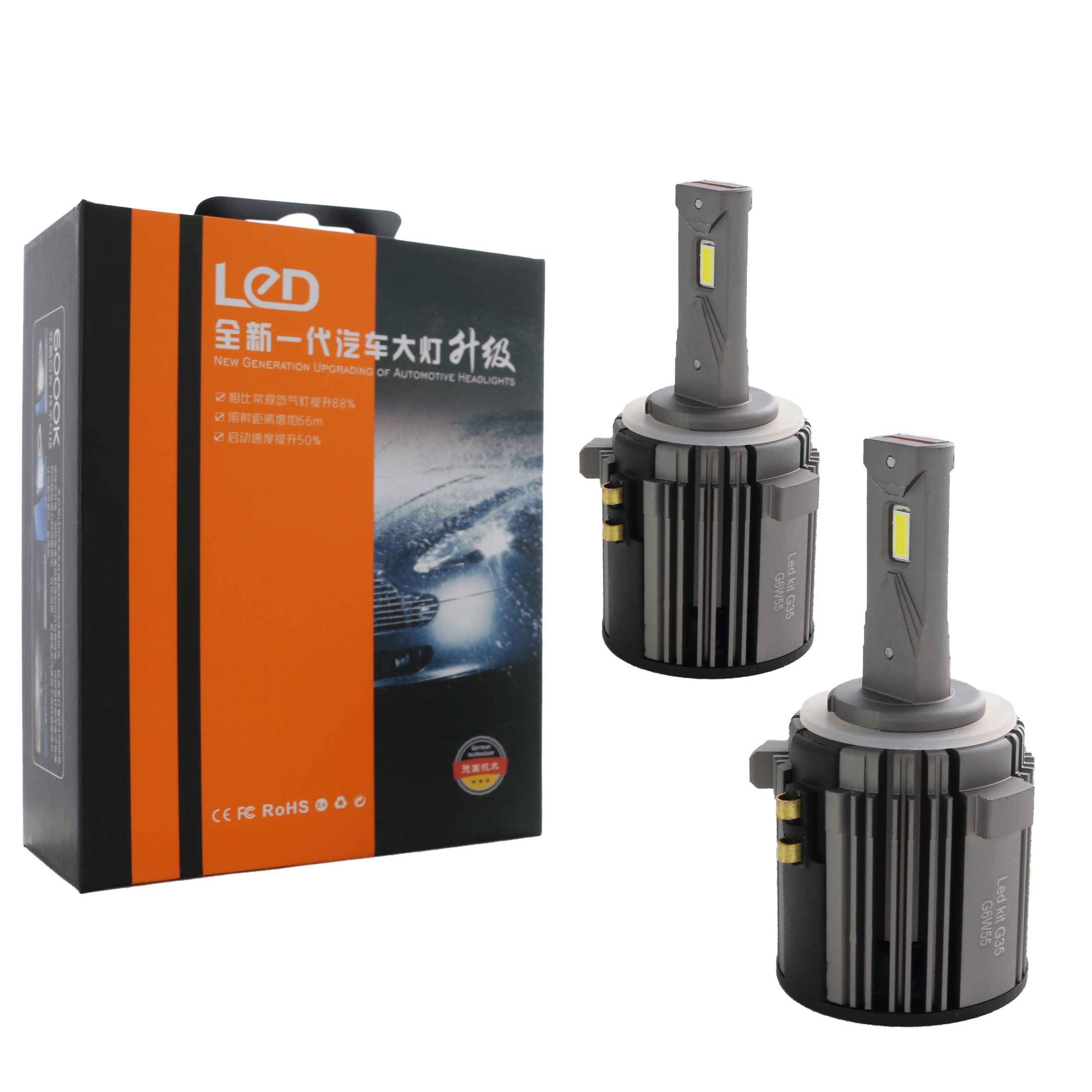 Led λάμπες για VW Golf 6 / Golf 7 / Mercedes Sprinter (2006-2018) μοντέλο A60 για μεσαία ή μεγάλα φώτα 20000 lumen , 55 Watt - CANBUS 6000K - 1400% πιό έντονη φωτεινότητα 2τμχ. - € 110,9 Led λάμπες για VW Golf 6 / Golf 7 / Mercedes Sprinter (2006-2018) μοντέλο A60 για μεσαία ή μεγάλα φώτα 20000 lumen , 55 Watt - CANBUS 6000K - 1400% πιό έντονη φωτεινότητα 2τμχ.