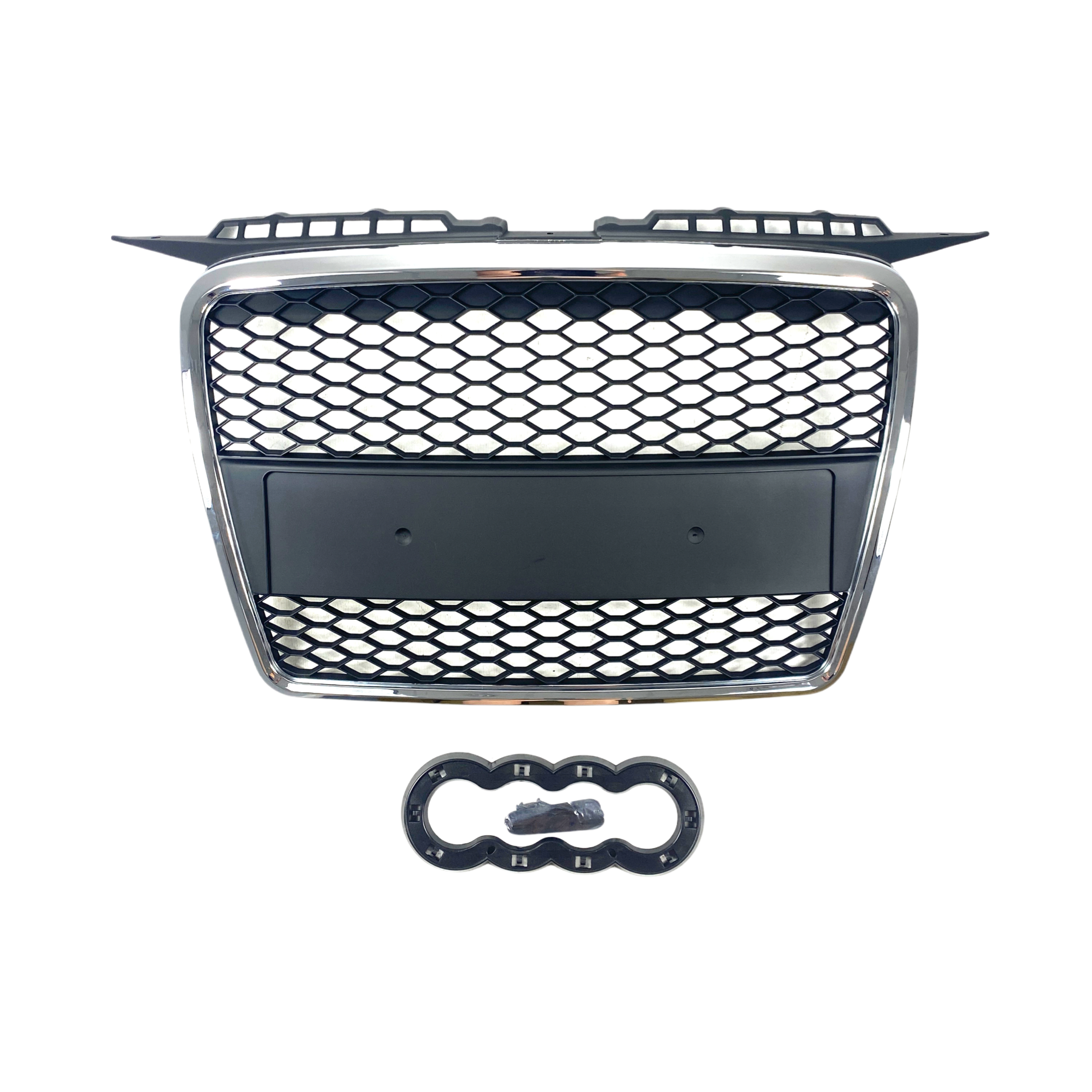 Μάσκα Audi A3 (2005-2008) με βάση για σήμα - RS-Look ματ με πλαίσιο χρωμίου - € 236,9 Μάσκα Audi A3 (2005-2008) με βάση για σήμα - RS-Look ματ με πλαίσιο χρωμίου