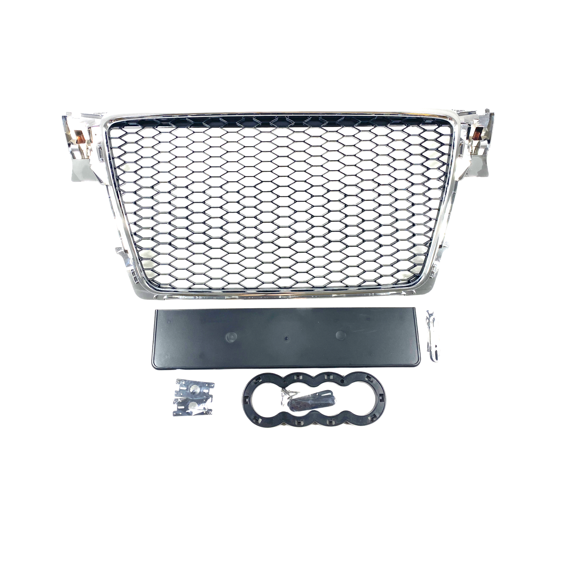 Μάσκα Audi A4 / S4 B8 (2008-2011) - RS LOOK με πλαίσιο χρωμίου, χωρίς σήμα - € 285,9 Μάσκα Audi A4 / S4 B8 (2008-2011) - RS LOOK με πλαίσιο χρωμίου, χωρίς σήμα