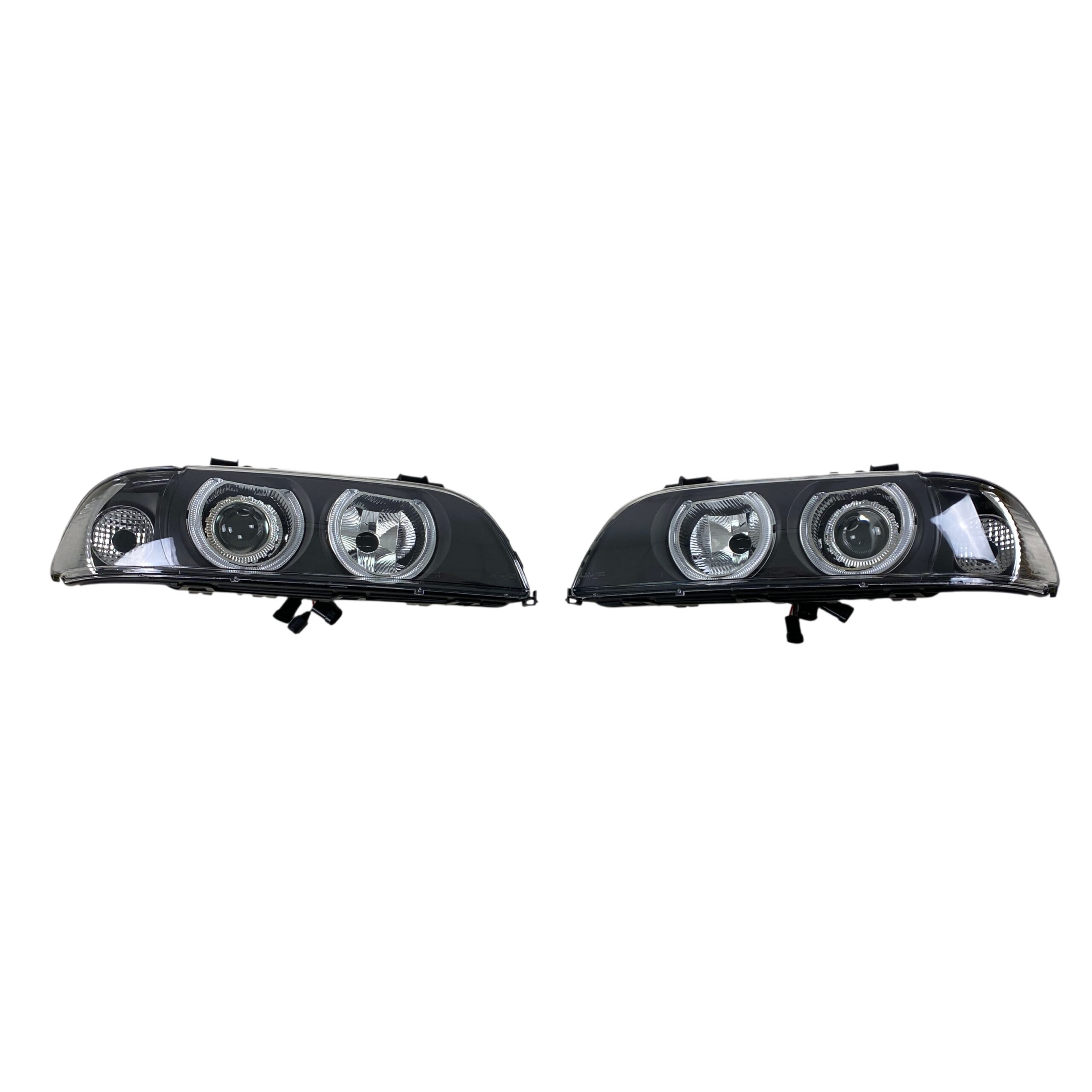 Φανάρια εμπρός BMW E39 (1995-2000) angel eyes - μαύρα , χειρ.ρύθμιση , χωρίς λάμπες (Η7) - σετ 2τμχ. - € 227,9 Φανάρια εμπρός BMW E39 (1995-2000) angel eyes - μαύρα , χειρ.ρύθμιση , χωρίς λάμπες (Η7) - σετ 2τμχ.
