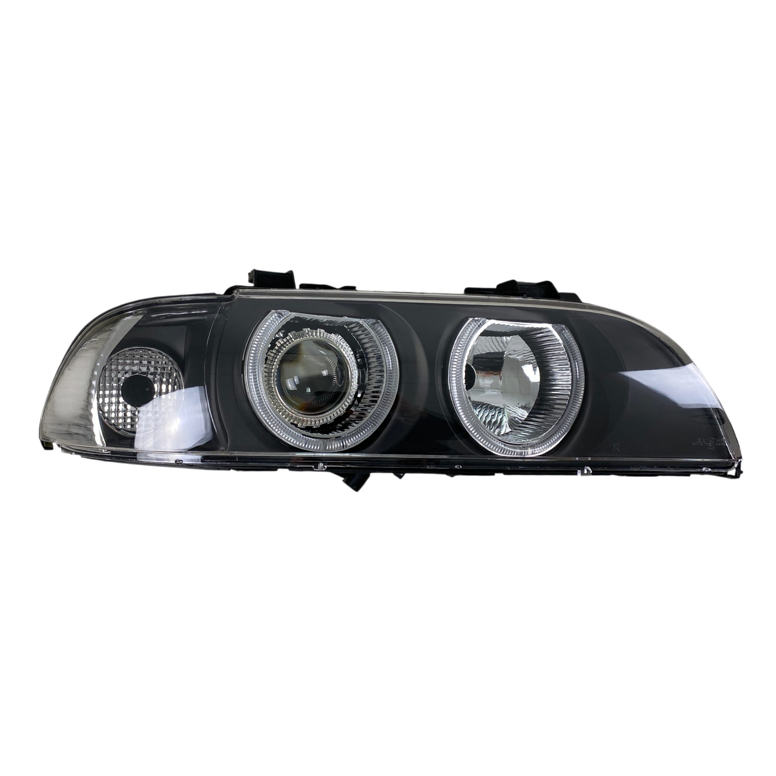 Φανάρια εμπρός BMW E39 (1995-2000) angel eyes - μαύρα , χειρ.ρύθμιση , χωρίς λάμπες (Η7) - σετ 2τμχ. - € 227,9 Φανάρια εμπρός BMW E39 (1995-2000) angel eyes - μαύρα , χειρ.ρύθμιση , χωρίς λάμπες (Η7) - σετ 2τμχ.