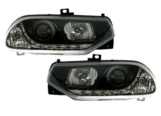 Φανάρια εμπρός Alfa Romeo 156 (1997-2003) led - μαύρα , με λάμπες (Η1) - σετ 2τμχ. - € 483,9 Φανάρια εμπρός Alfa Romeo 156 (1997-2003) led - μαύρα , με λάμπες (Η1) - σετ 2τμχ.