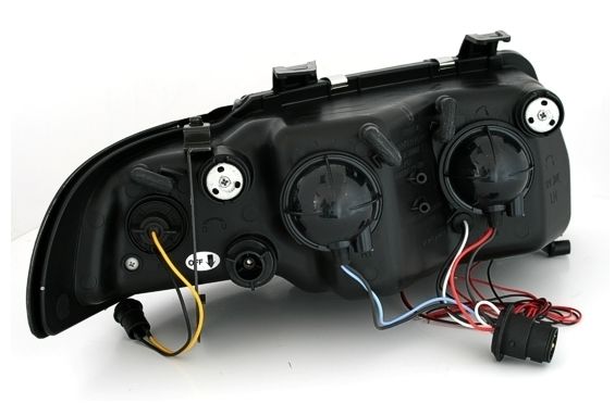 Φανάρια εμπρός Audi A4 (1995-1998) angel eyes -μαύρα , με λάμπες (Η1) - σετ 2τμχ. - € 345,9 Φανάρια εμπρός Audi A4 (1995-1998) angel eyes -μαύρα , με λάμπες (Η1) - σετ 2τμχ.