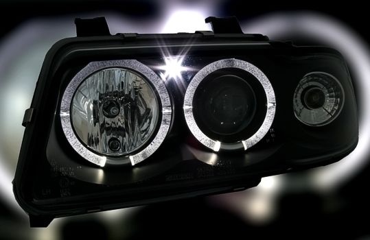 Φανάρια εμπρός Audi A4 (1995-1998) angel eyes -μαύρα , με λάμπες (Η1) - σετ 2τμχ. - € 345,9 Φανάρια εμπρός Audi A4 (1995-1998) angel eyes -μαύρα , με λάμπες (Η1) - σετ 2τμχ.