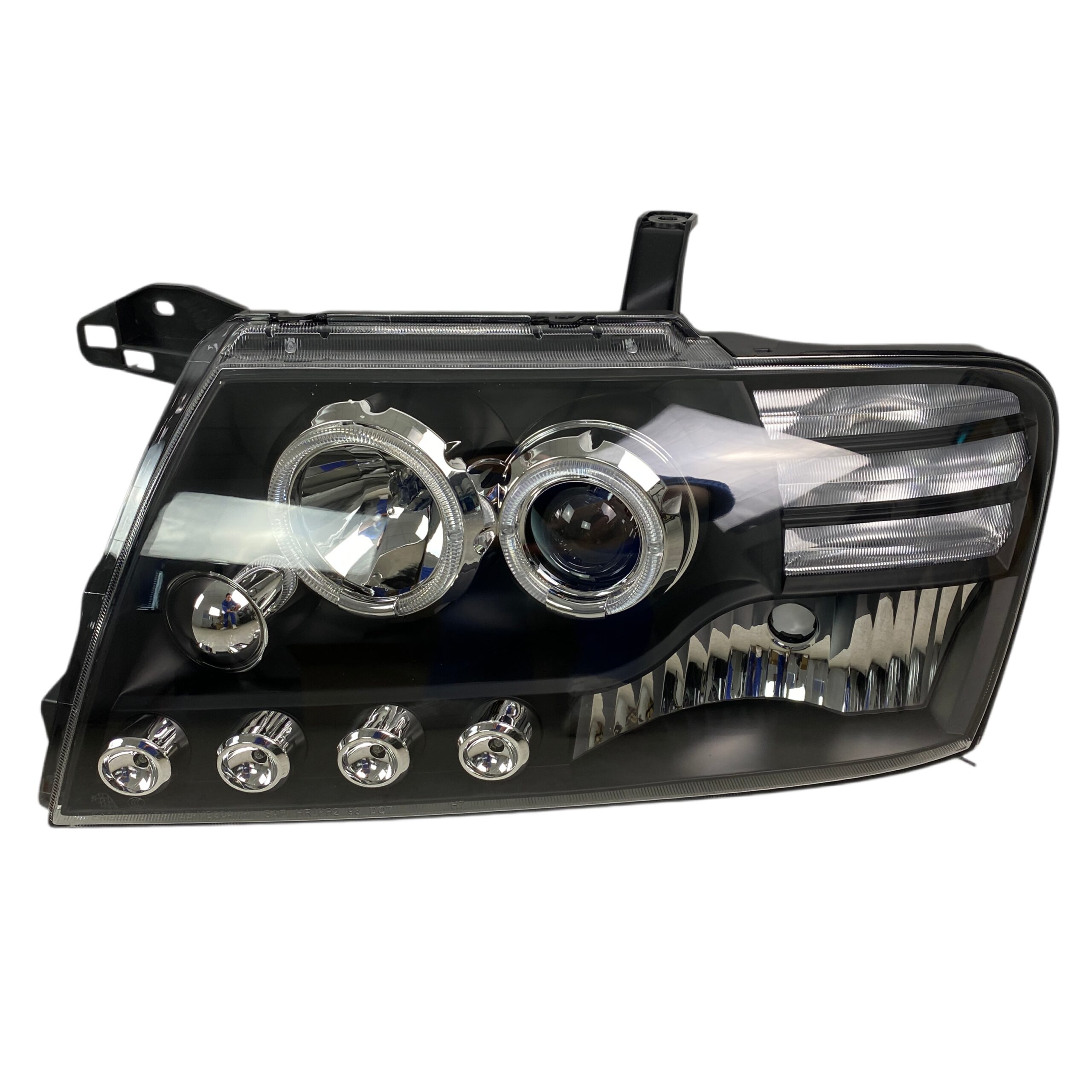 Φανάρια εμπρός Mitsubishi Pajero (2001-2006) angel eyes - μαύρα , με λάμπες (Η1) - σετ 2τμχ. - € 351,9 Φανάρια εμπρός Mitsubishi Pajero (2001-2006) angel eyes - μαύρα , με λάμπες (Η1) - σετ 2τμχ.