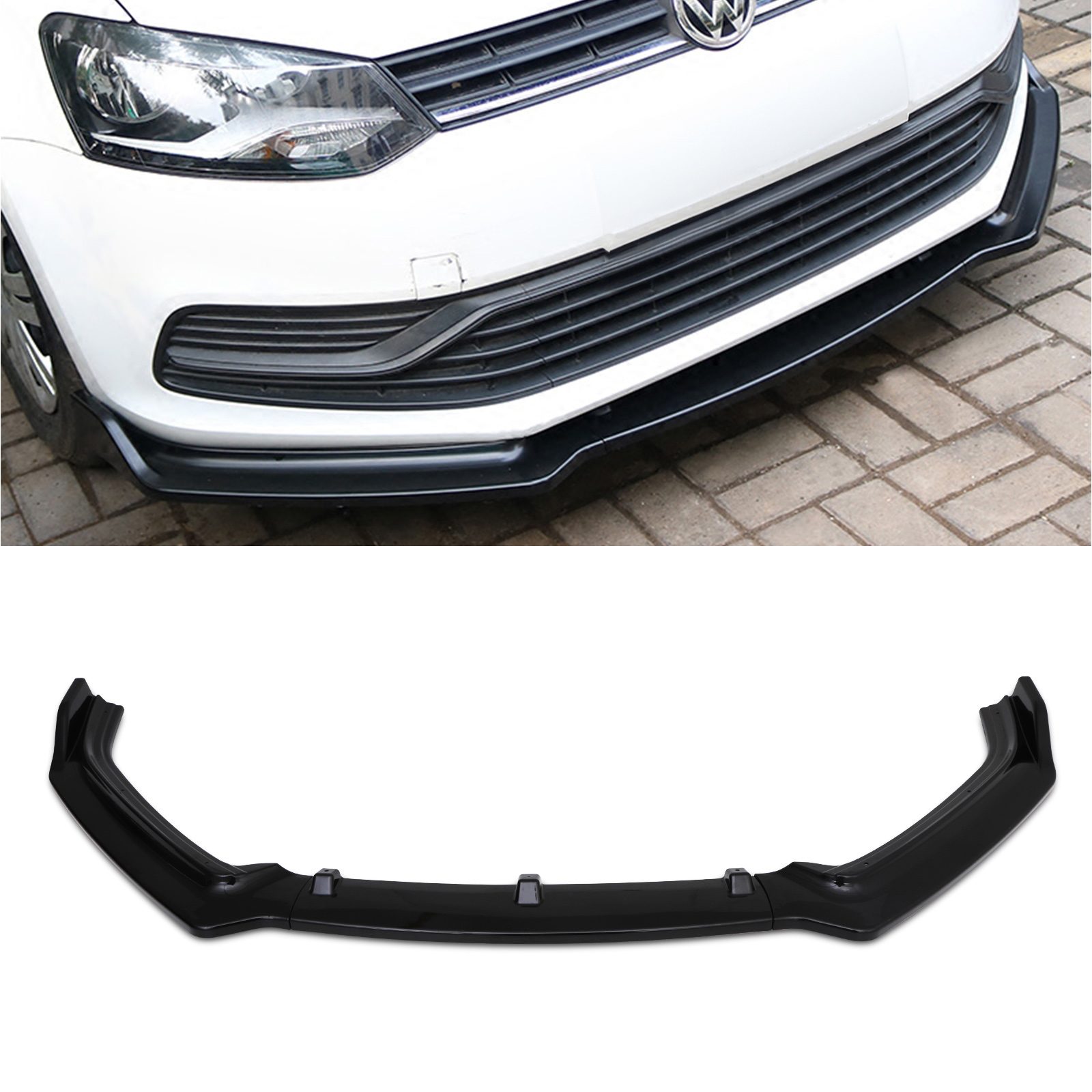 Spoiler προφυλακτήρα Vw Polo (2011-2018) - μαύρο γυαλιστερό - € 95,9 Spoiler προφυλακτήρα Vw Polo (2011-2018) - μαύρο γυαλιστερό
