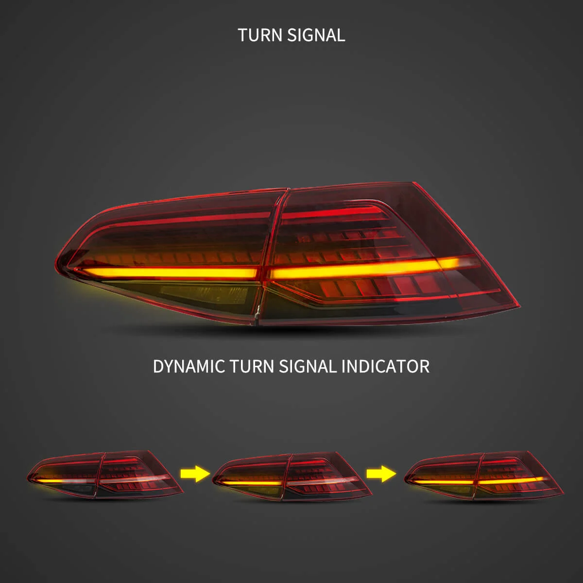 Πίσω φανάρια led Vw Golf 7 / 7.5 GTI / R design (2014-2021) με τρέχουμενο φλας, κόκκινα - σετ 2τμχ. - € 386,9 Πίσω φανάρια led Vw Golf 7 / 7.5 GTI / R design (2014-2021) με τρέχουμενο φλας, κόκκινα - σετ 2τμχ.