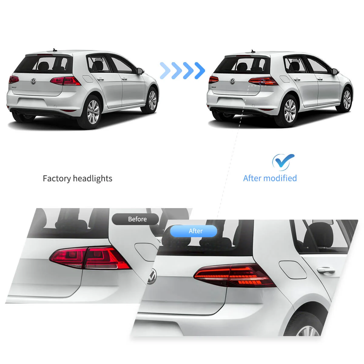 Πίσω φανάρια led Vw Golf 7 / 7.5 GTI / R design (2014-2021) με τρέχουμενο φλας, κόκκινα - σετ 2τμχ. - € 386,9 Πίσω φανάρια led Vw Golf 7 / 7.5 GTI / R design (2014-2021) με τρέχουμενο φλας, κόκκινα - σετ 2τμχ.