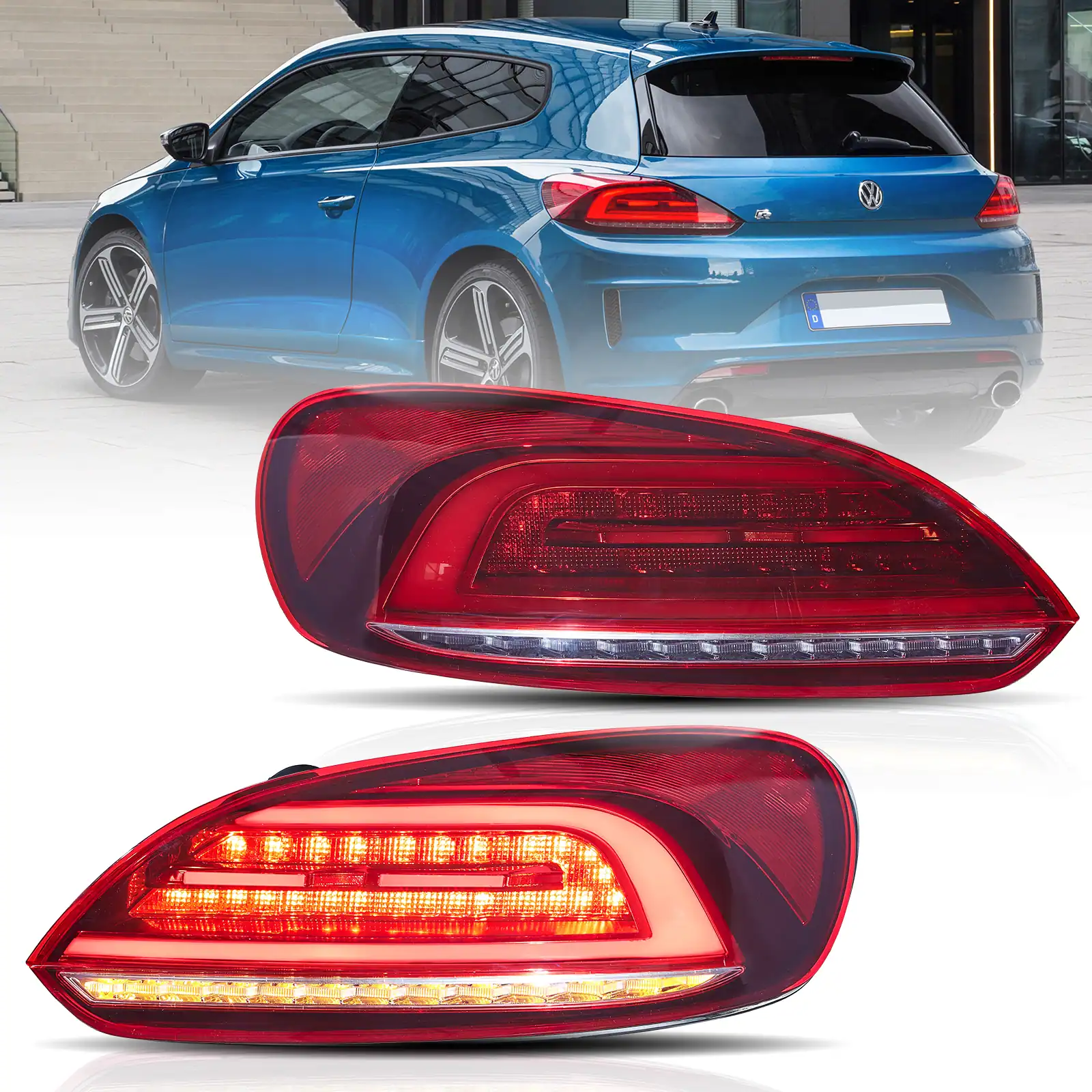 Πίσω φανάρια led Vw Scirocco (2009-2014) με τρέχουμενο φλας, κόκκινα - σετ 2τμχ. - € 658,9 Πίσω φανάρια led Vw Scirocco (2009-2014) με τρέχουμενο φλας, κόκκινα - σετ 2τμχ.