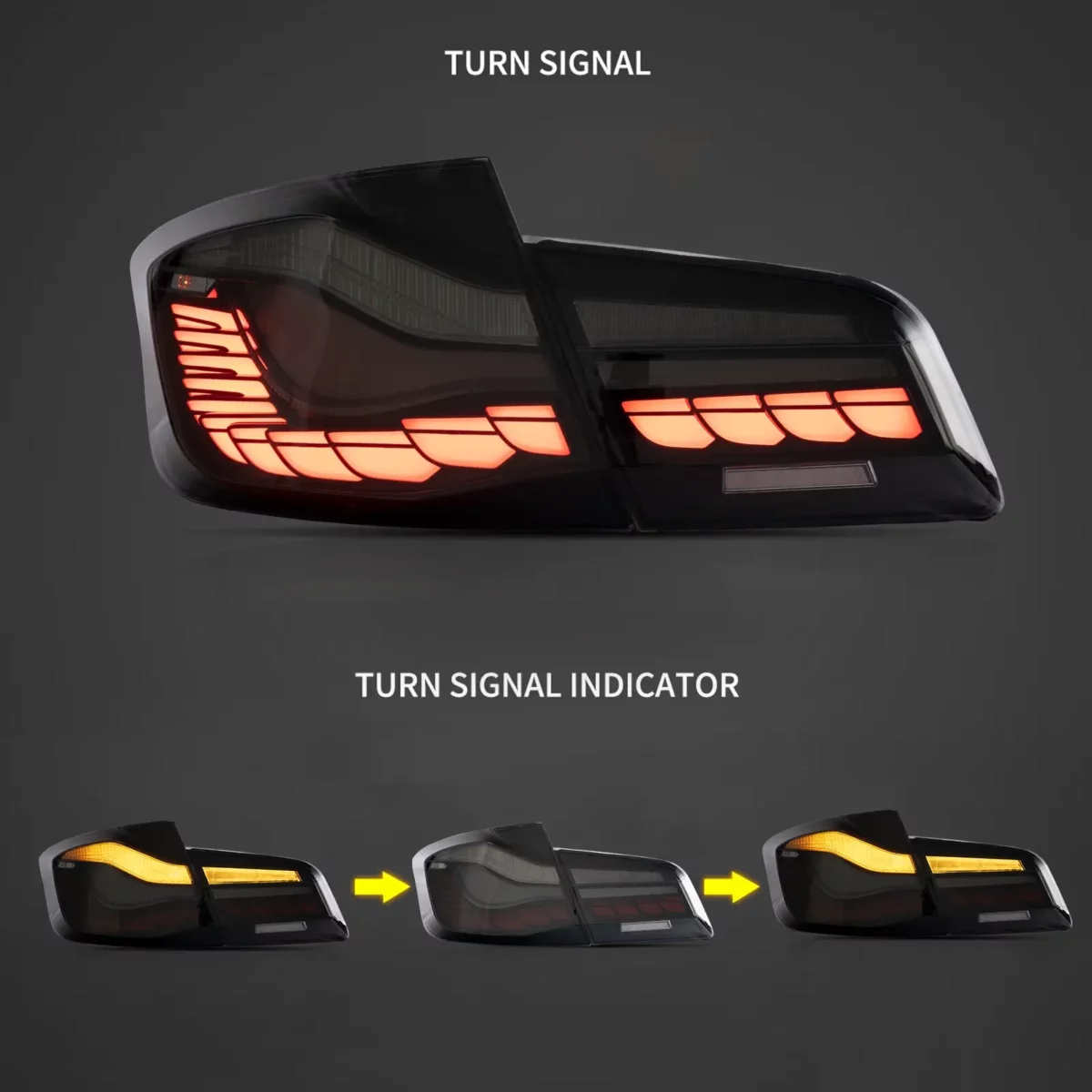 Πίσω φανάρια led BMW F10 sedan (2011-2017) CS M5 design, φιμέ - σετ 2τμχ. - € 500,9 Πίσω φανάρια led BMW F10 sedan (2011-2017) CS M5 design, φιμέ - σετ 2τμχ.
