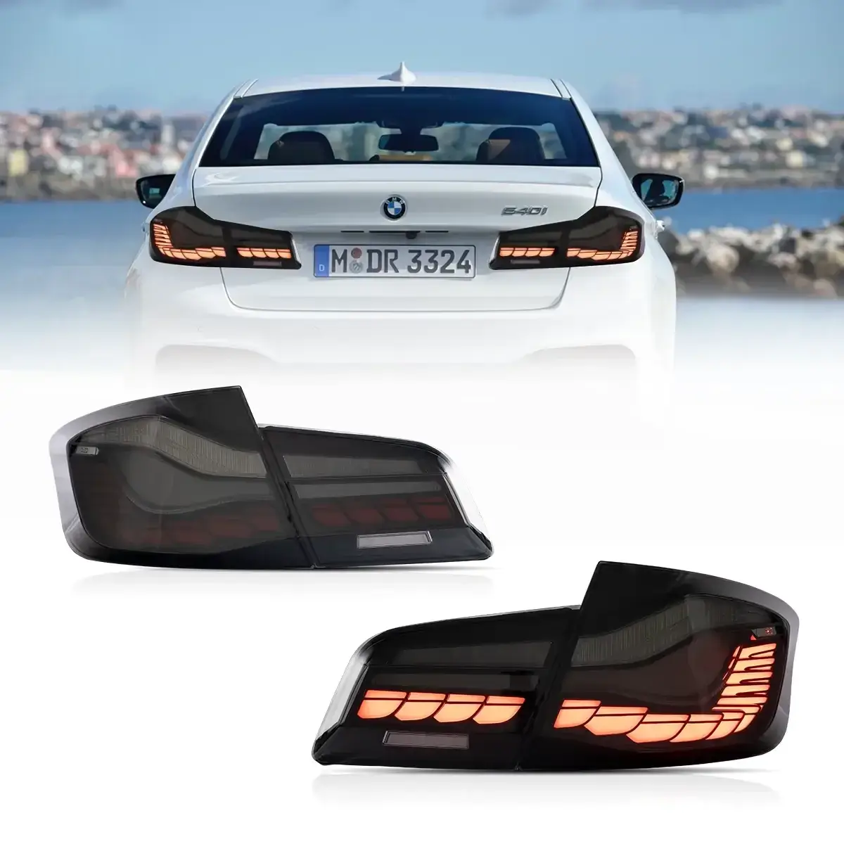Πίσω φανάρια led BMW F10 sedan (2011-2017) CS M5 design, φιμέ - σετ 2τμχ. - € 500,9 Πίσω φανάρια led BMW F10 sedan (2011-2017) CS M5 design, φιμέ - σετ 2τμχ.