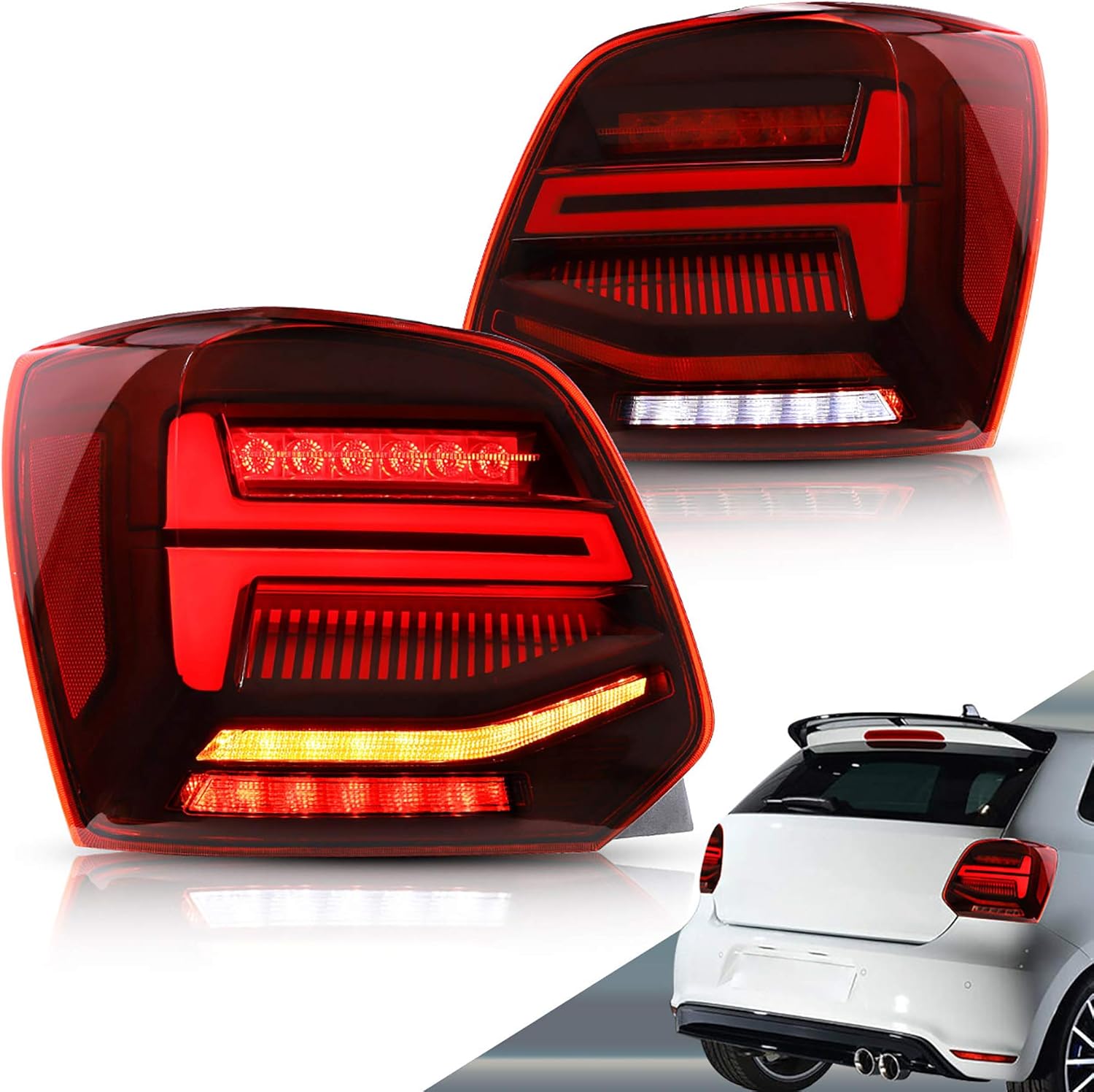 Πίσω φανάρια led Vw Polo (2009-2017) GTI / R design με τρέχουμενο φλας, κόκκινα - σετ 2τμχ. - € 386,9 Πίσω φανάρια led Vw Polo (2009-2017) GTI / R design με τρέχουμενο φλας, κόκκινα - σετ 2τμχ.