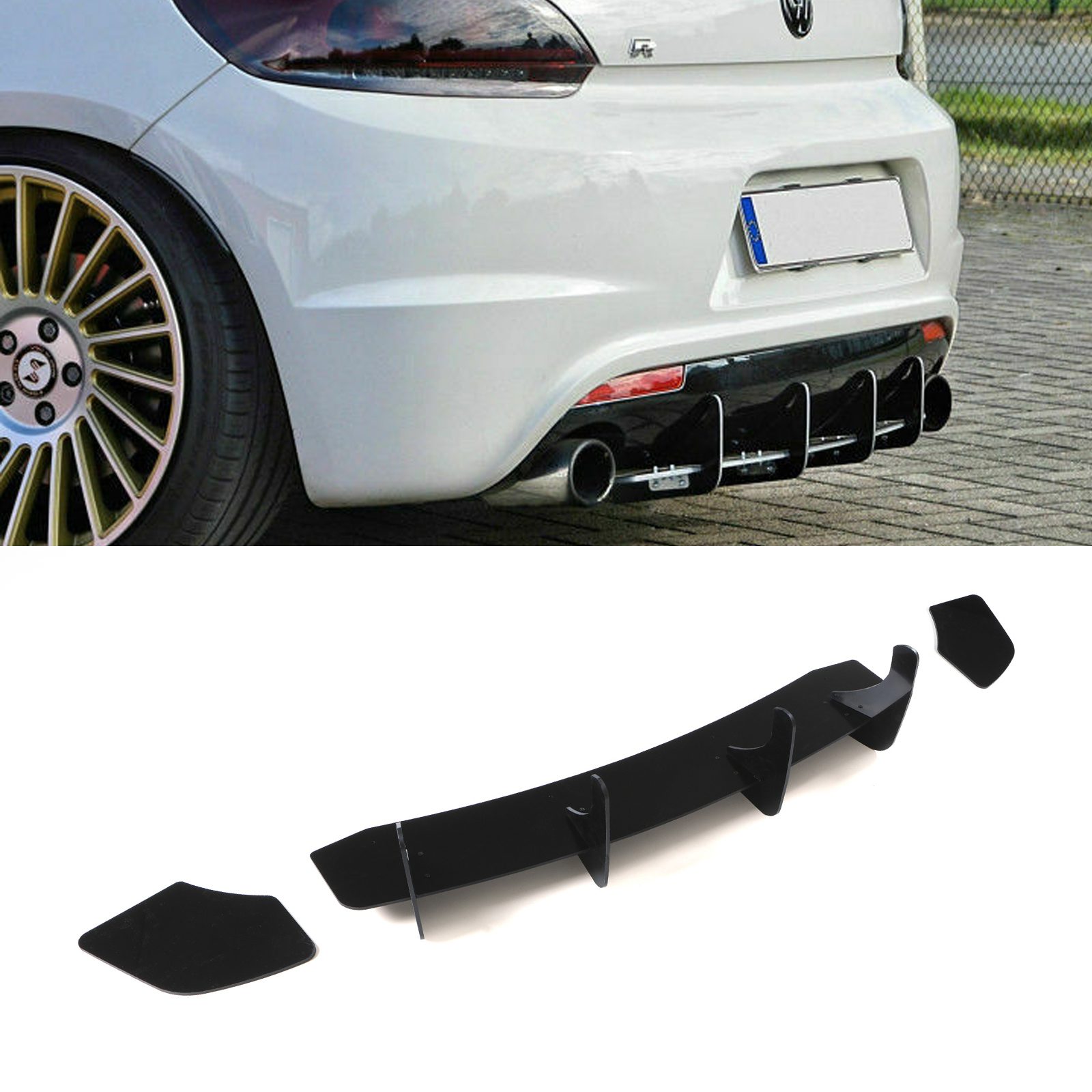 Diffuser προφυλακτήρα Vw Scirocco R (2008-2014) Blade - μαύρο γυαλιστερό - € 103,9 Diffuser προφυλακτήρα Vw Scirocco R (2008-2014) Blade - μαύρο γυαλιστερό