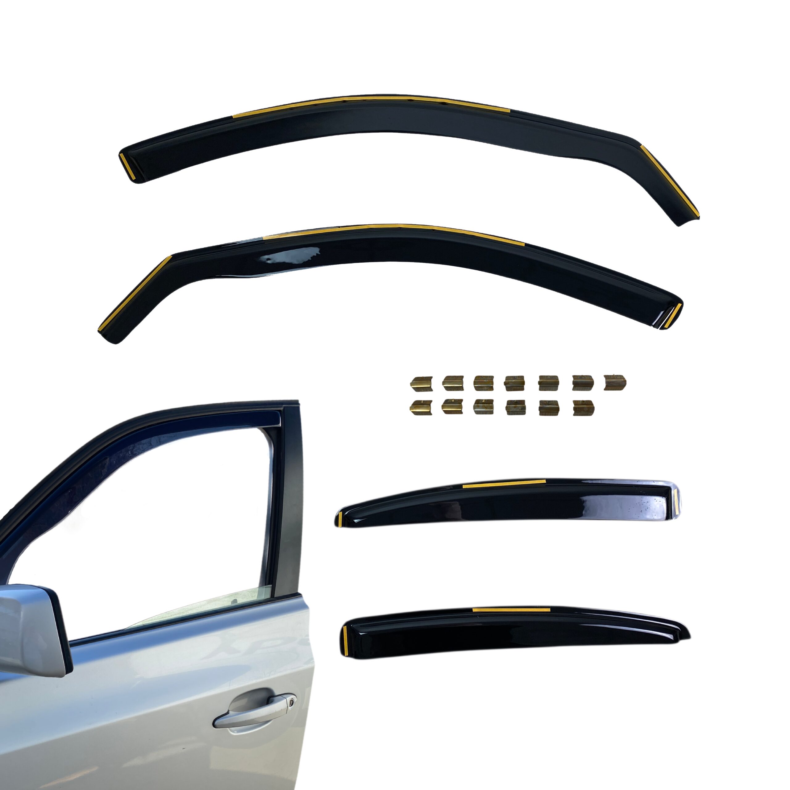 Ανεμοθραύστες Vw Passat B6 / B7 (2005-2014) sedan - 4τμχ. εμπρός και πίσω - μαύρο χρώμα - € 48,9 Ανεμοθραύστες Vw Passat B6 / B7 (2005-2014) sedan - 4τμχ. εμπρός και πίσω - μαύρο χρώμα