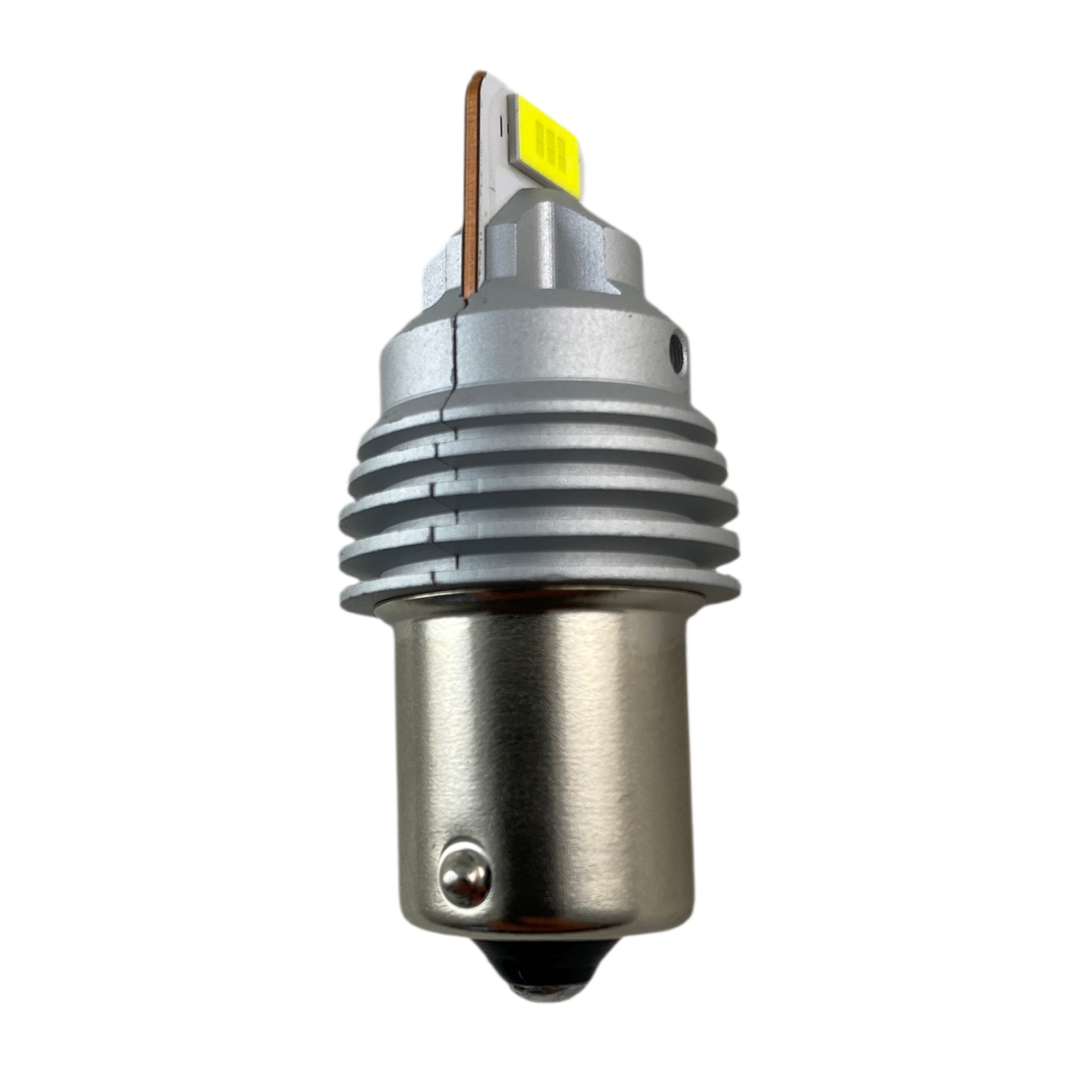 Led λάμπα τύπου BA15S με 2 εξαπύρηνα SMD led και CSP chipset - κίτρινη- 1τμχ. - € 14,9 Led λάμπα τύπου BA15S με 2 εξαπύρηνα SMD led και CSP chipset - κίτρινη- 1τμχ.